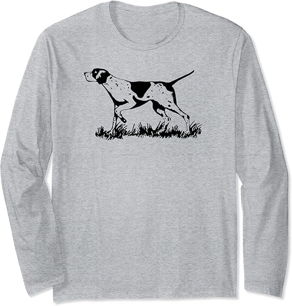 English Pointer Dog TShirt Hunting Dog Pointing Dog Lover Long Sleeve